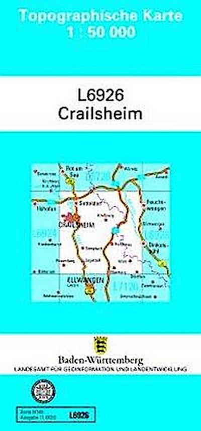 Topographische Karte Baden-Württemberg, Zivilmilitärische Ausgabe - Crailsheim