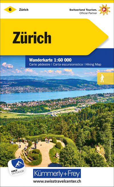 Kümmerly+Frey Karte Zürich Wanderkarte
