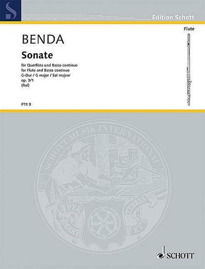 Sonate G-Dur op. 3/1für Flöte und obligates Cembalo (Klavier)