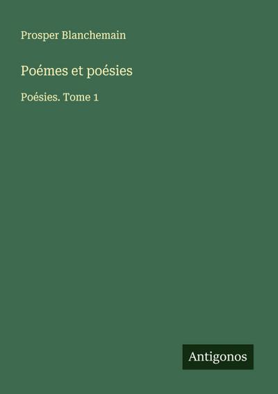 Poémes et poésies