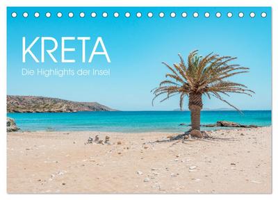 Kreta - Die Highlights der Insel (Tischkalender 2026 DIN A5 quer), CALVENDO Monatskalender