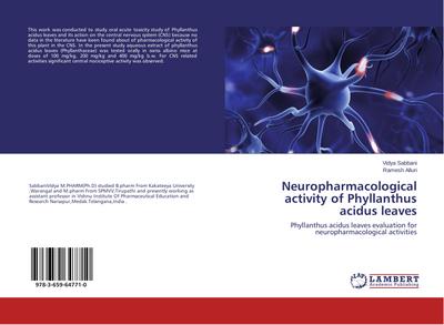 Neuropharmacological activity of Phyllanthus acidus leaves