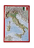 Reliefpostkarte Italien
