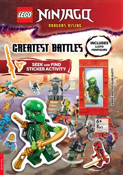 LEGO® NINJAGO®: Greatest Battles Search and Find Activity Book (with Lloyd minifigure and Golden Saber)