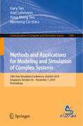 Methods and Applications for Modeling and Simulation of Complex Systems