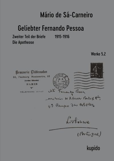 Geliebter Fernando Pessoa Zweiter Teil der Briefe 1915-1916
