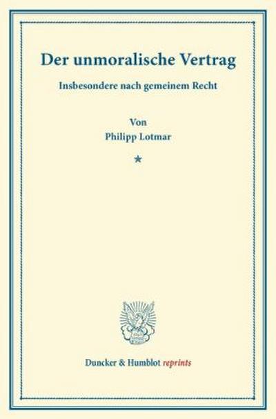 Der unmoralische Vertrag