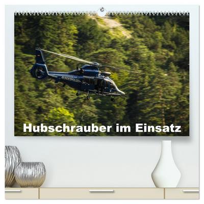 Hubschrauber im Einsatz (hochwertiger Premium Wandkalender 2026 DIN A2 quer), Kunstdruck in Hochglanz