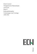 Kulturphilosophie. Vorträge 1929-1941