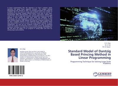 Standard Model of Dantzig Based Princing Method in Linear Programming