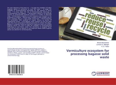 Vermiculture ecosystem for processing bagasse solid waste