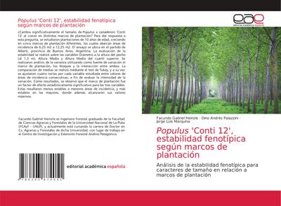 Populus ’Conti 12’, estabilidad fenotípica según marcos de plantación