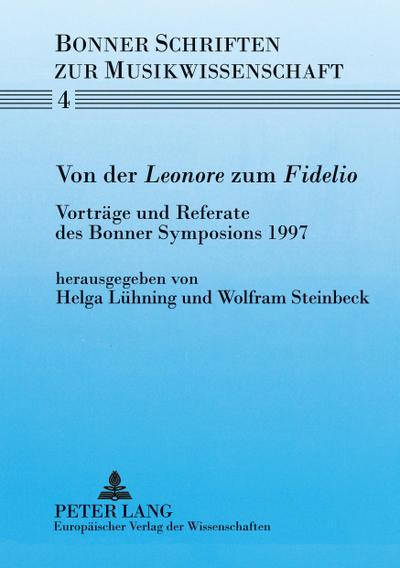 Von der ’Leonore’ zum ’Fidelio’