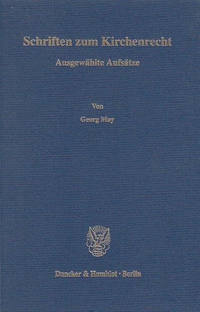 Schriften zum Kirchenrecht.