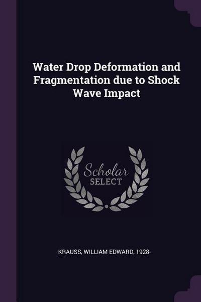 Water Drop Deformation and Fragmentation due to Shock Wave Impact
