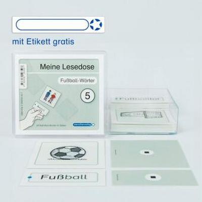 Meine Lesedose 5 - Fußball-Wörter - Jetzt neu mit Etikett zum Beschriften