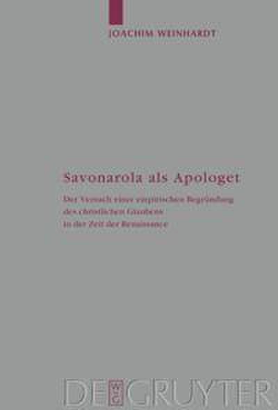 Savonarola als Apologet