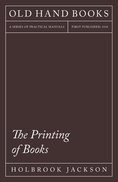 The Printing of Books
