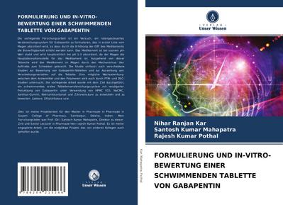 FORMULIERUNG UND IN-VITRO-BEWERTUNG EINER SCHWIMMENDEN TABLETTE VON GABAPENTIN