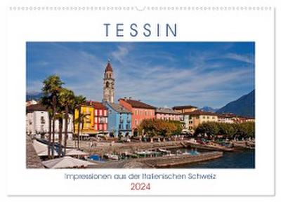 Tessin, Impressionen aus der Italienischen Schweiz (Wandkalender 2024 DIN A2 quer), CALVENDO Monatskalender