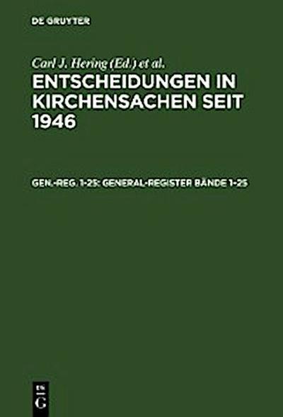 General-Register Bände 1–25