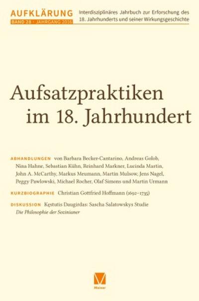 Aufsatzpraktiken im 18. Jahrhundert