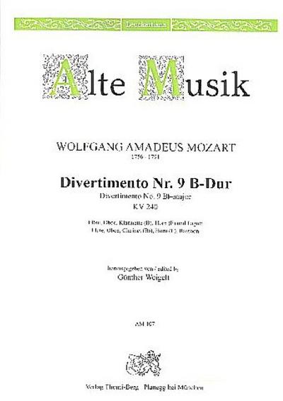 Divertimento B-Dur Nr.9 KV240für Flöte, Oboe, Klarinette, Horn und Fagott