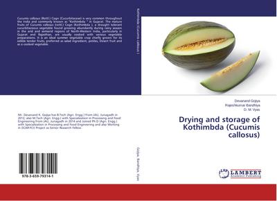 Drying and storage of Kothimbda (Cucumis callosus)