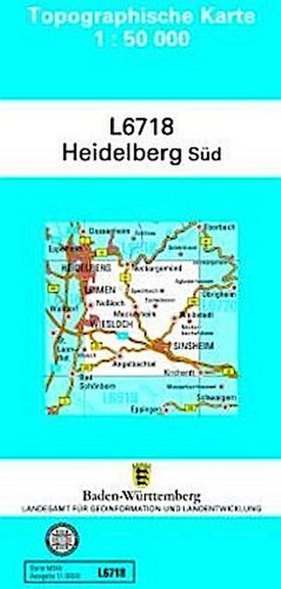 Topographische Karte Baden-Württemberg, Zivilmilitärische Ausgabe - Heidelberg-Süd