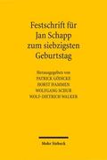 Festschrift für Jan Schapp zum siebzigsten Geburts