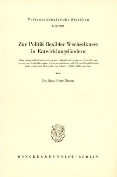Zur Politik flexibler Wechselkurse in Entwicklungsländern.
