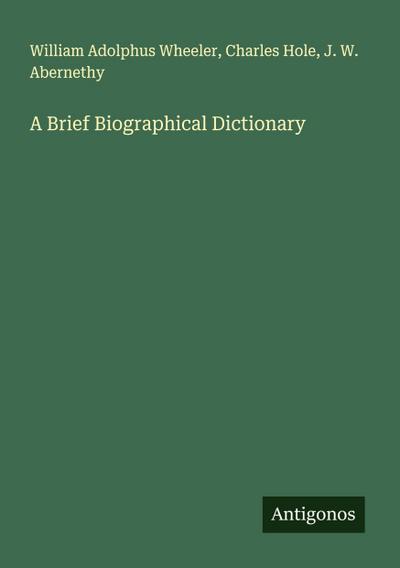 A Brief Biographical Dictionary