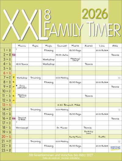 XXL Family Timer 8 2026