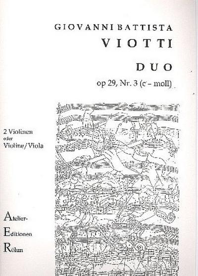 Duo c-Moll op.29,3für 2 Violinen (Violine und Viola)