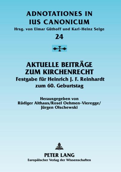 Aktuelle Beiträge zum Kirchenrecht