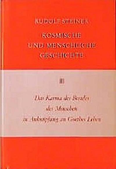 Kosmische und menschliche Geschichte Das Karma des Berufes des Menschen in Anknüpfung an Goethes Leben