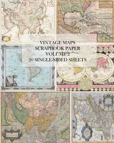 Vintage Maps Scrapbook Paper 