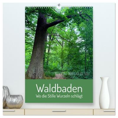 Waldbaden - Wo die Stille Wurzeln schlägt (hochwertiger Premium Wandkalender 2026 DIN A2 hoch), Kunstdruck in Hochglanz