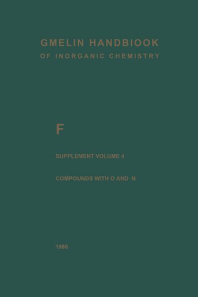 F Fluorine, Supplement. Vol.4