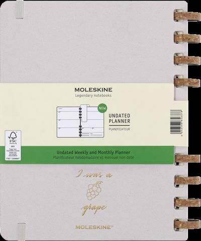 Moleskine Undatierter Life Kalender Mit Spiralbindung, Xl, Wochen-Monatskalender, Fester Einband, Crush Grape