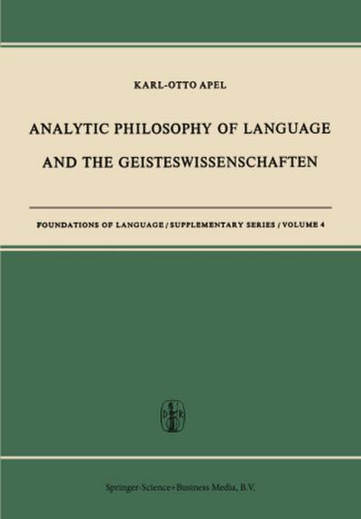 Analytic Philosophy of Language and the Geisteswissenschaften