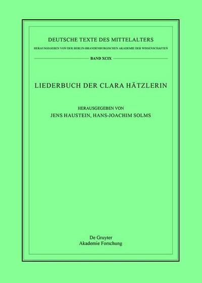 Das Liederbuch der Clara Hätzlerin