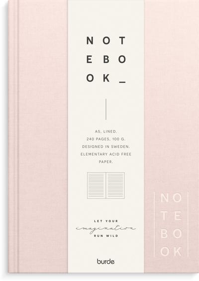 Burde Notizbuch Textil pink liniert A5