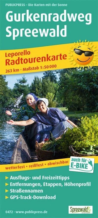 Gurkenradweg Spreewald 1 : 50 000