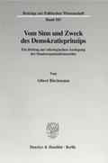 Vom Sinn und Zweck des Demokratieprinzips.