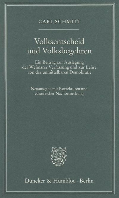 Volksentscheid und Volksbegehren