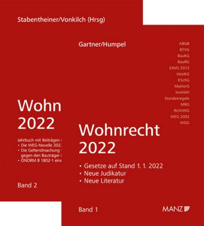 PAKET: Wohnrecht 2022 Band 1 + 2, m.  Buch, m.  Buch, 2 Teile