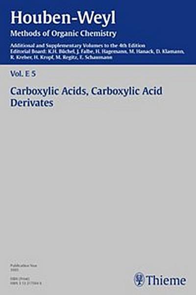 Houben-Weyl Methods of Organic Chemistry Vol. E 5, 4th Edition Supplement
