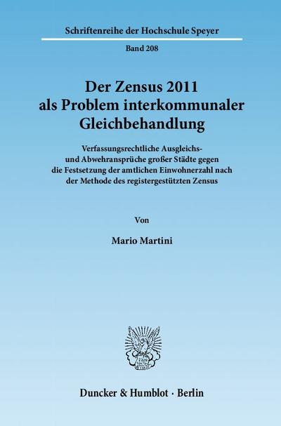 Der Zensus 2011 als Problem interkommunaler Gleichbehandlung