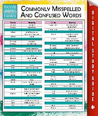 Commonly Misspelled And Confused Words (Speedy Study Guides)